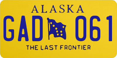 AK license plate GAD061