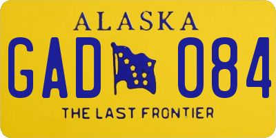 AK license plate GAD084