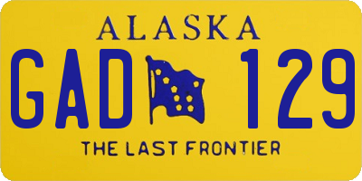 AK license plate GAD129