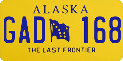 AK license plate GAD168
