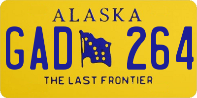 AK license plate GAD264