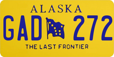 AK license plate GAD272