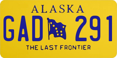 AK license plate GAD291