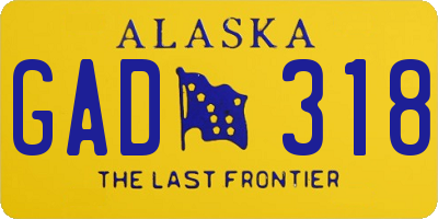 AK license plate GAD318