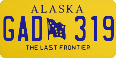 AK license plate GAD319