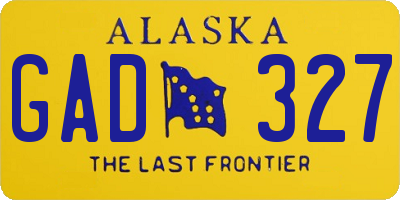 AK license plate GAD327