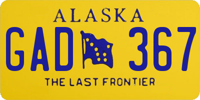 AK license plate GAD367