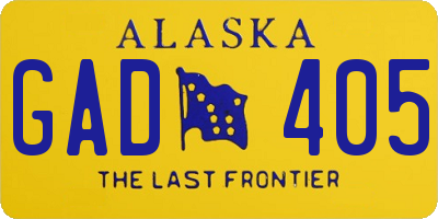 AK license plate GAD405