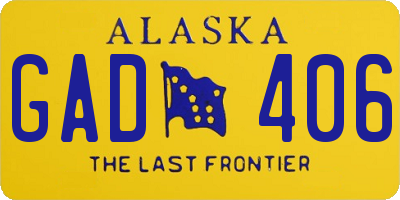 AK license plate GAD406