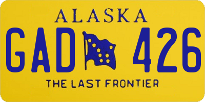 AK license plate GAD426