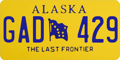 AK license plate GAD429