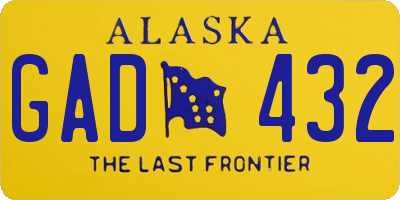 AK license plate GAD432