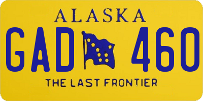 AK license plate GAD460