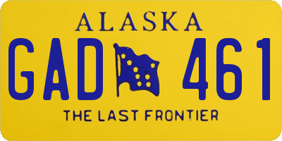 AK license plate GAD461