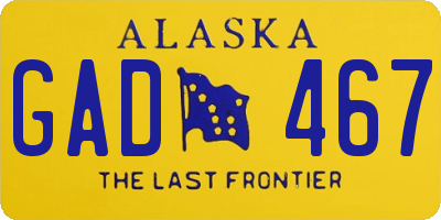 AK license plate GAD467