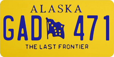 AK license plate GAD471