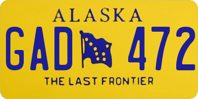 AK license plate GAD472