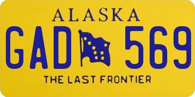 AK license plate GAD569