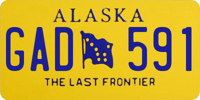 AK license plate GAD591