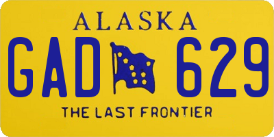 AK license plate GAD629