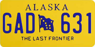 AK license plate GAD631