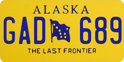 AK license plate GAD689