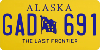 AK license plate GAD691
