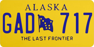 AK license plate GAD717