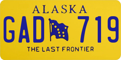 AK license plate GAD719