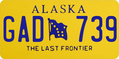AK license plate GAD739