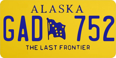 AK license plate GAD752