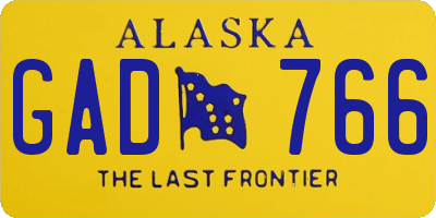 AK license plate GAD766