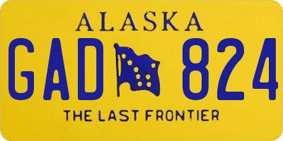 AK license plate GAD824