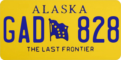 AK license plate GAD828