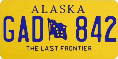 AK license plate GAD842