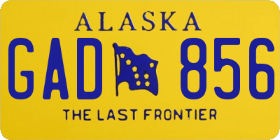 AK license plate GAD856