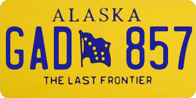 AK license plate GAD857