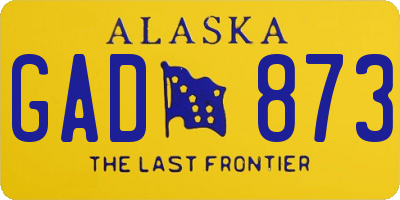 AK license plate GAD873