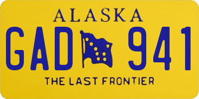 AK license plate GAD941