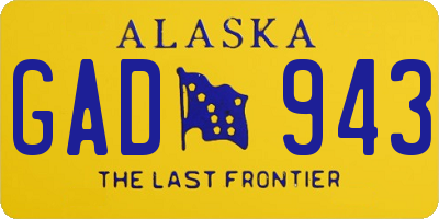 AK license plate GAD943