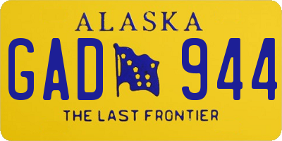 AK license plate GAD944