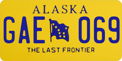 AK license plate GAE069
