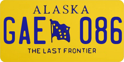 AK license plate GAE086