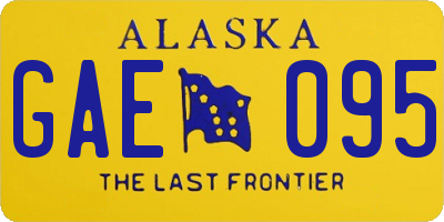 AK license plate GAE095