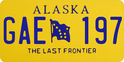 AK license plate GAE197