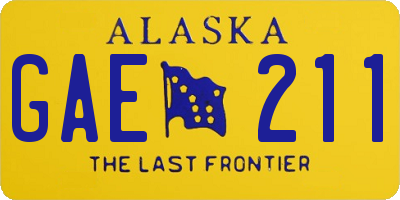 AK license plate GAE211