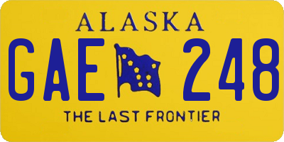AK license plate GAE248