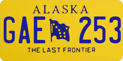 AK license plate GAE253
