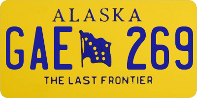AK license plate GAE269