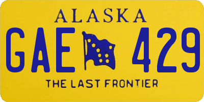 AK license plate GAE429